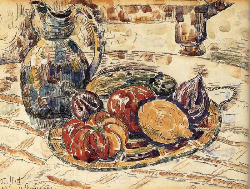 Paul Signac The still life having fruit Norge oil painting art